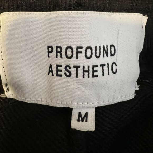 Profound Aesthetic PRFND Tape Sweatpants Black Size‎ Medium - Picture 6 of 8
